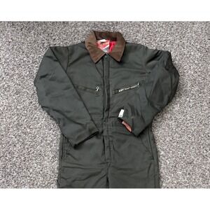 Vintage Key Imperial Coveralls Small Green Mechanic Jumpsuit USA Made 70s NEW